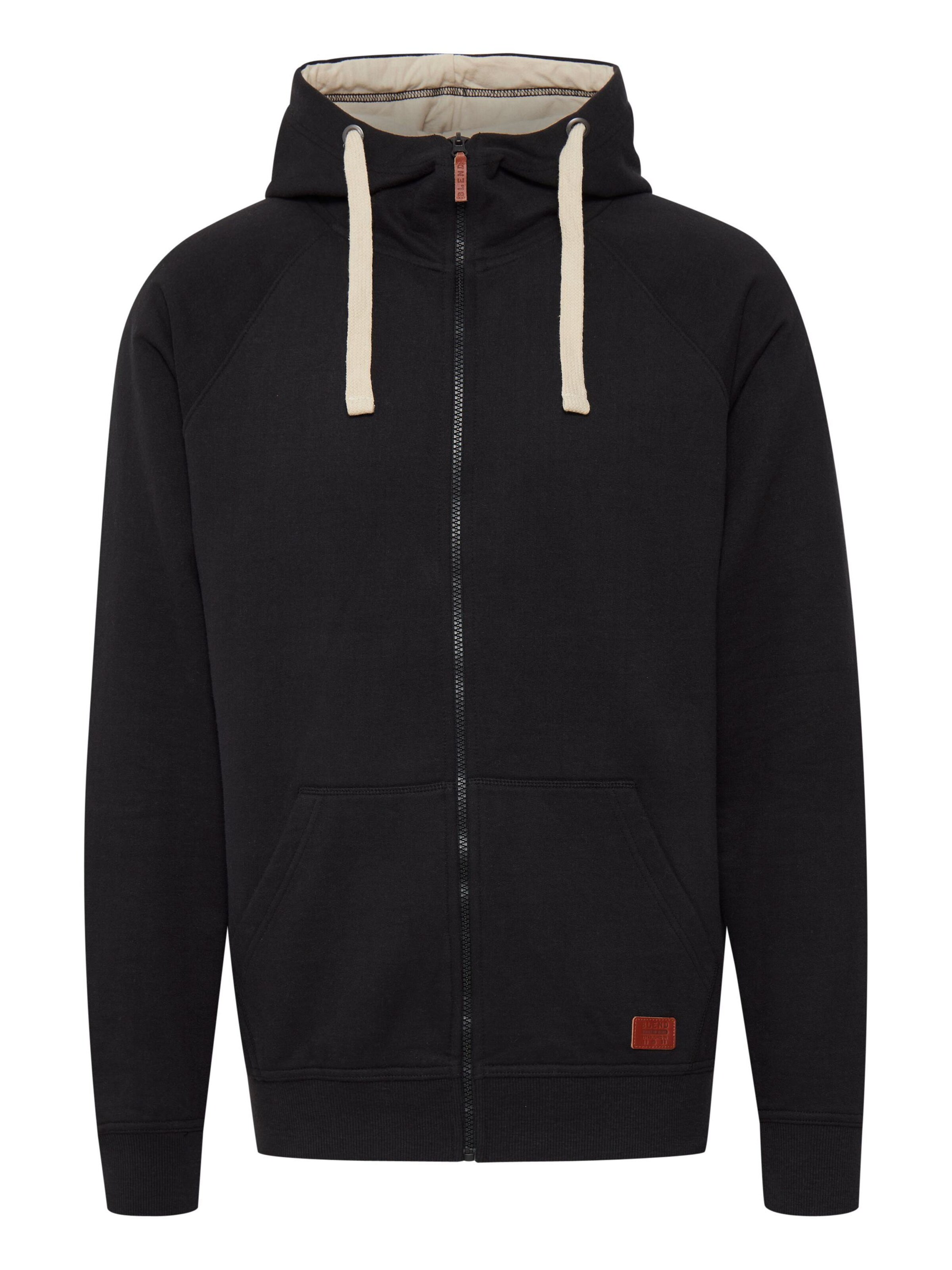 BLEND Sweatvest 'Speedy' in Zwart: voorkant