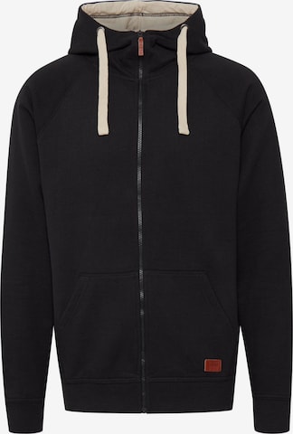 BLEND Sweat jacket 'Speedy' in Black: front