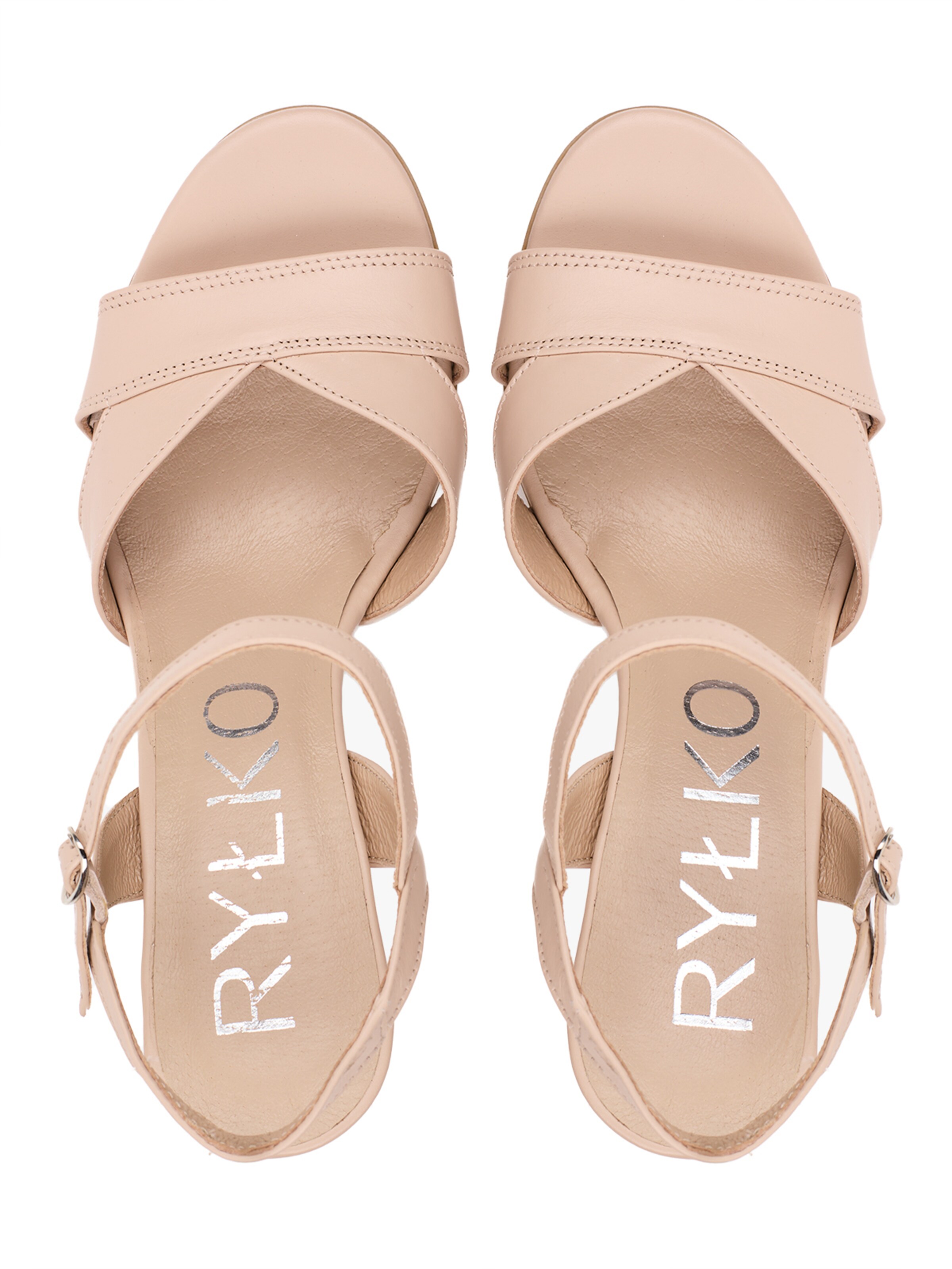 RYLKO Sandały z rzemykami w kolorze beżowy