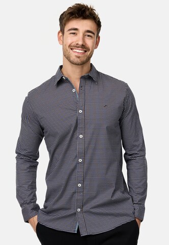 INDICODE JEANS Regular Fit Hemd in Blau: Vorderseite
