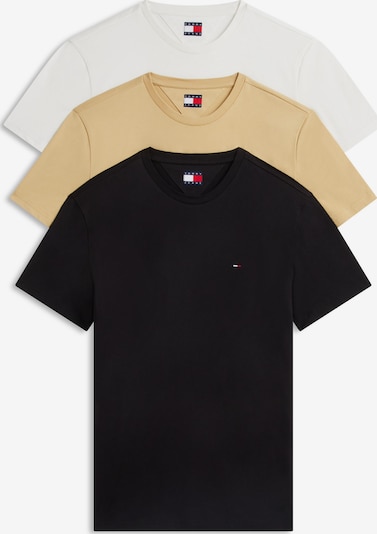 Tommy Jeans Majica veličine XS u bež / crna / bijela, Pregled proizvoda