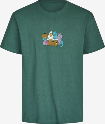 Cleptomanicx Shirt 'The Gang' in Green: front