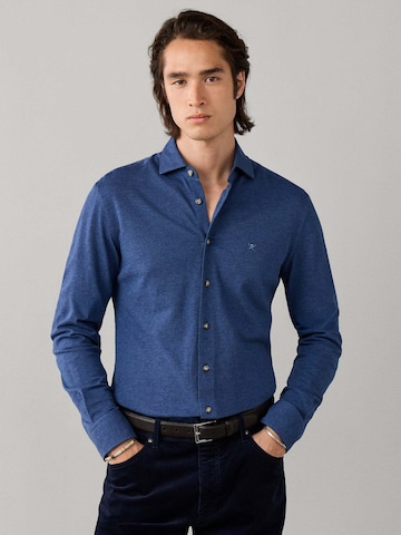 Hackett London Regular fit Button Up Shirt in Blue: front