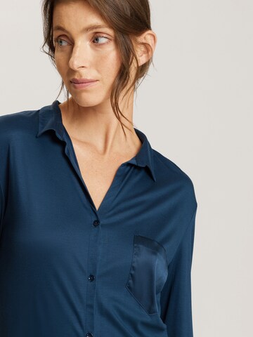 Hanro Pajama shirt ' Central ' in Blue