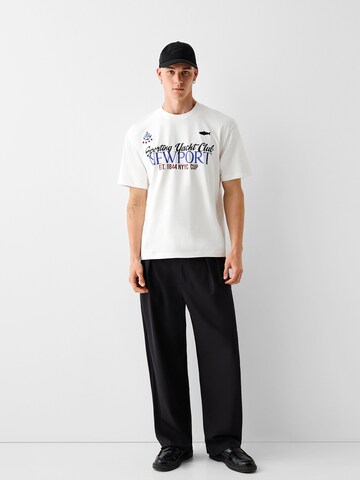 Bershka Majica | bela barva