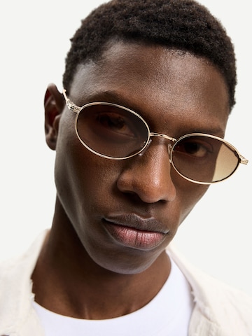 Bershka Sunglasses in Beige: front
