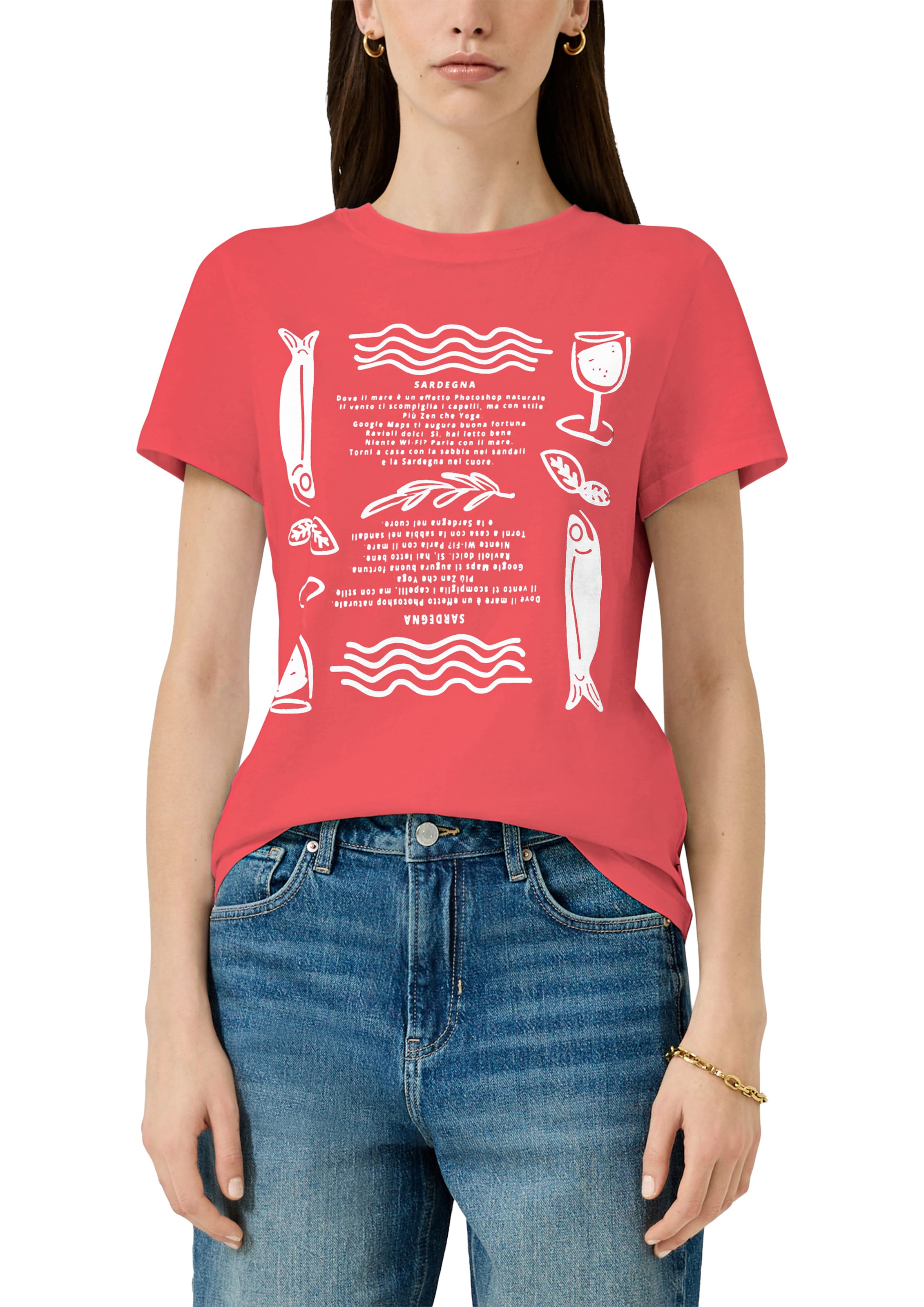 T-shirt QS en rouge