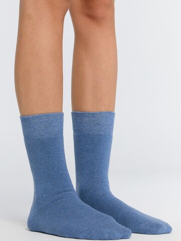 Albero Natur Socks 'Bio-Baumwoll-Frotteesocken Unisex – 4er Pack' in Blue: front