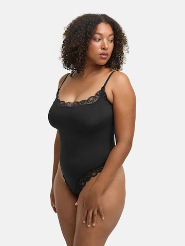 Body 'Bodysuit String mit Lace' cfab (formerly creamy fabrics) en noir
