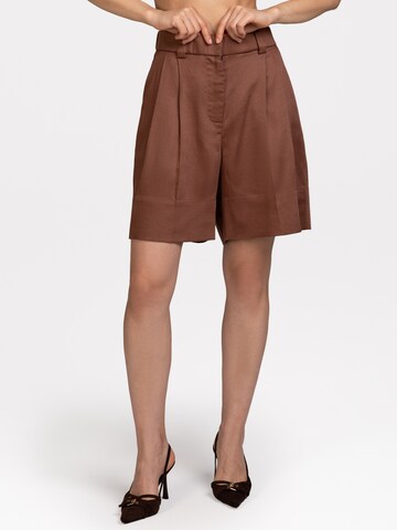 Baggy Pantalon 'Gianni' mandragora en marron : devant