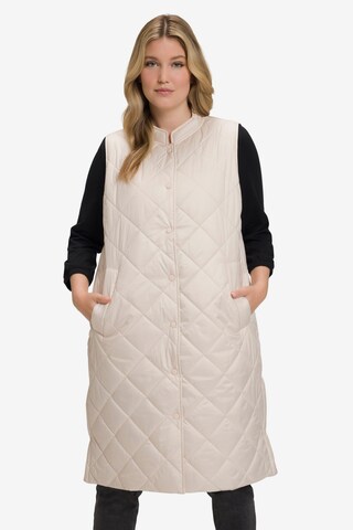 Ulla Popken Bodywarmer in Beige: voorkant