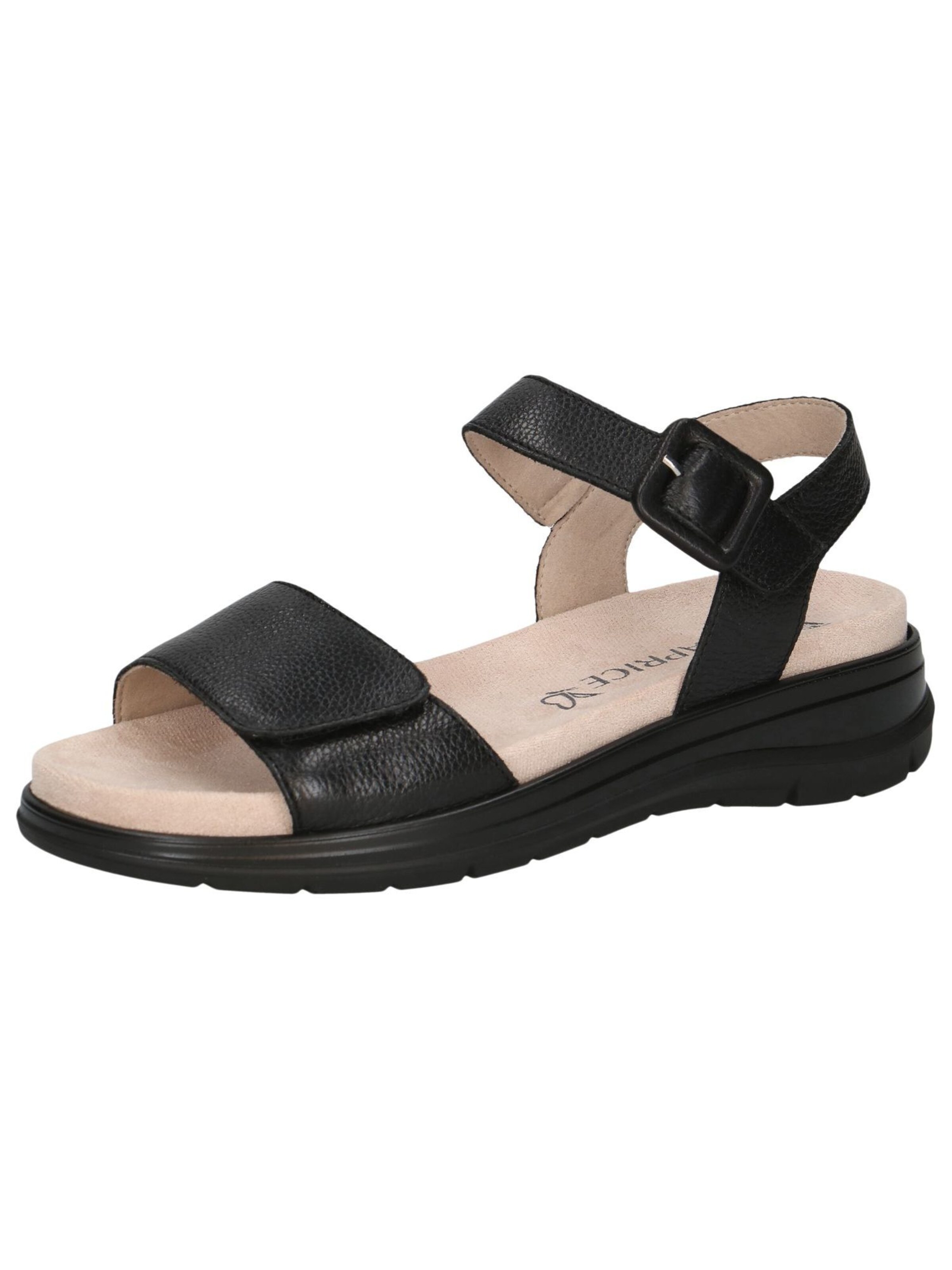 CAPRICE Strap Sandals in Black: front