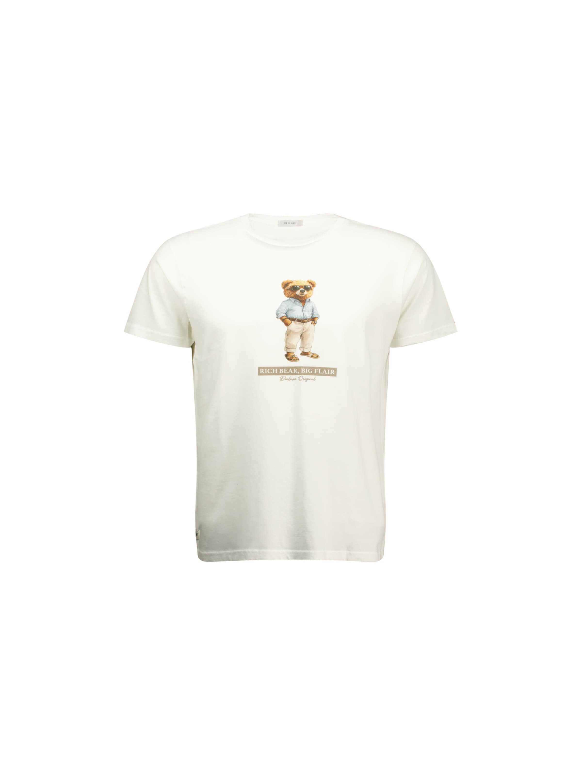 T-Shirt 'RICHBEAR' Deeluxe en blanc : devant