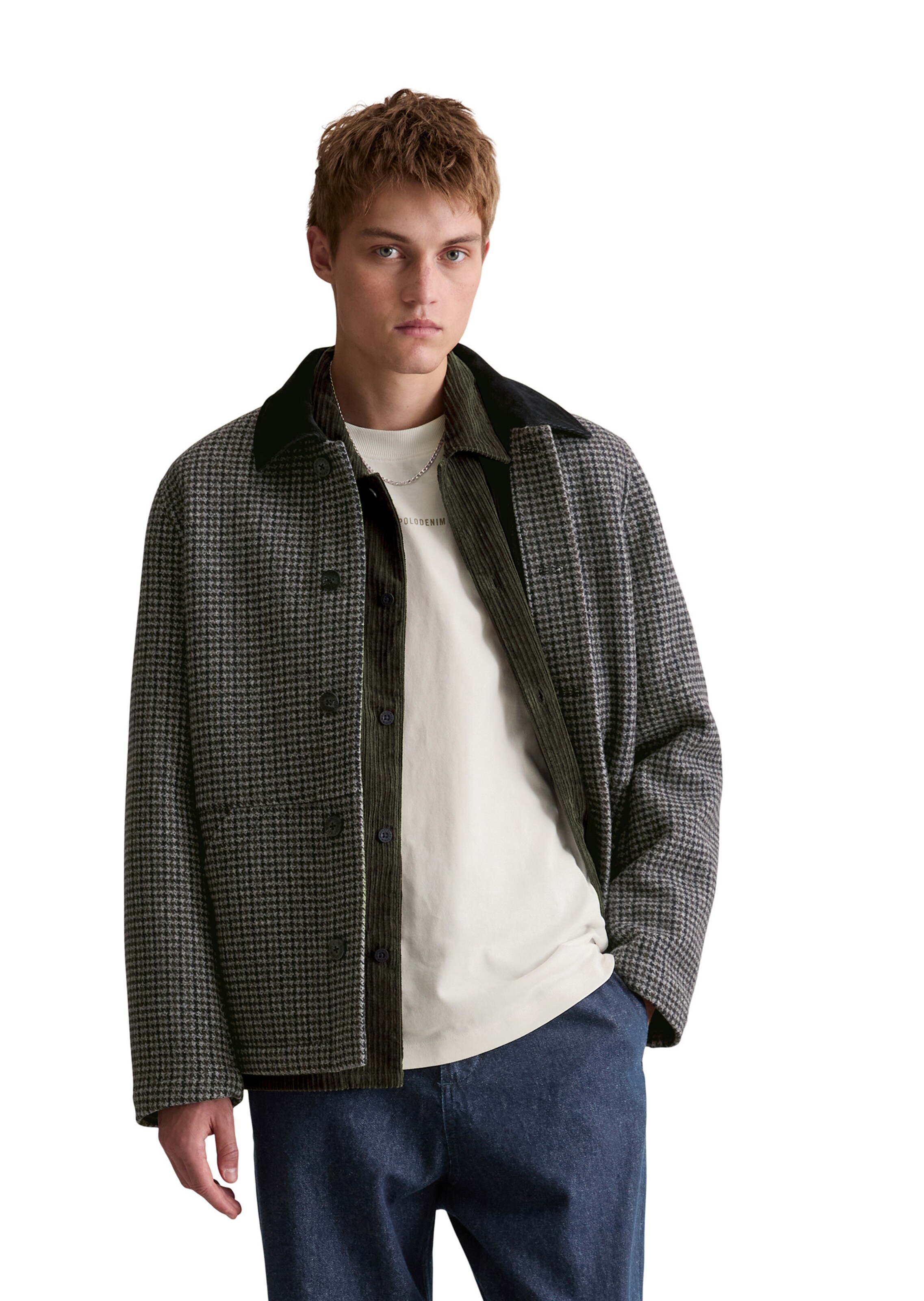 Veste mi-saison Marc O'Polo DENIM en noir : devant