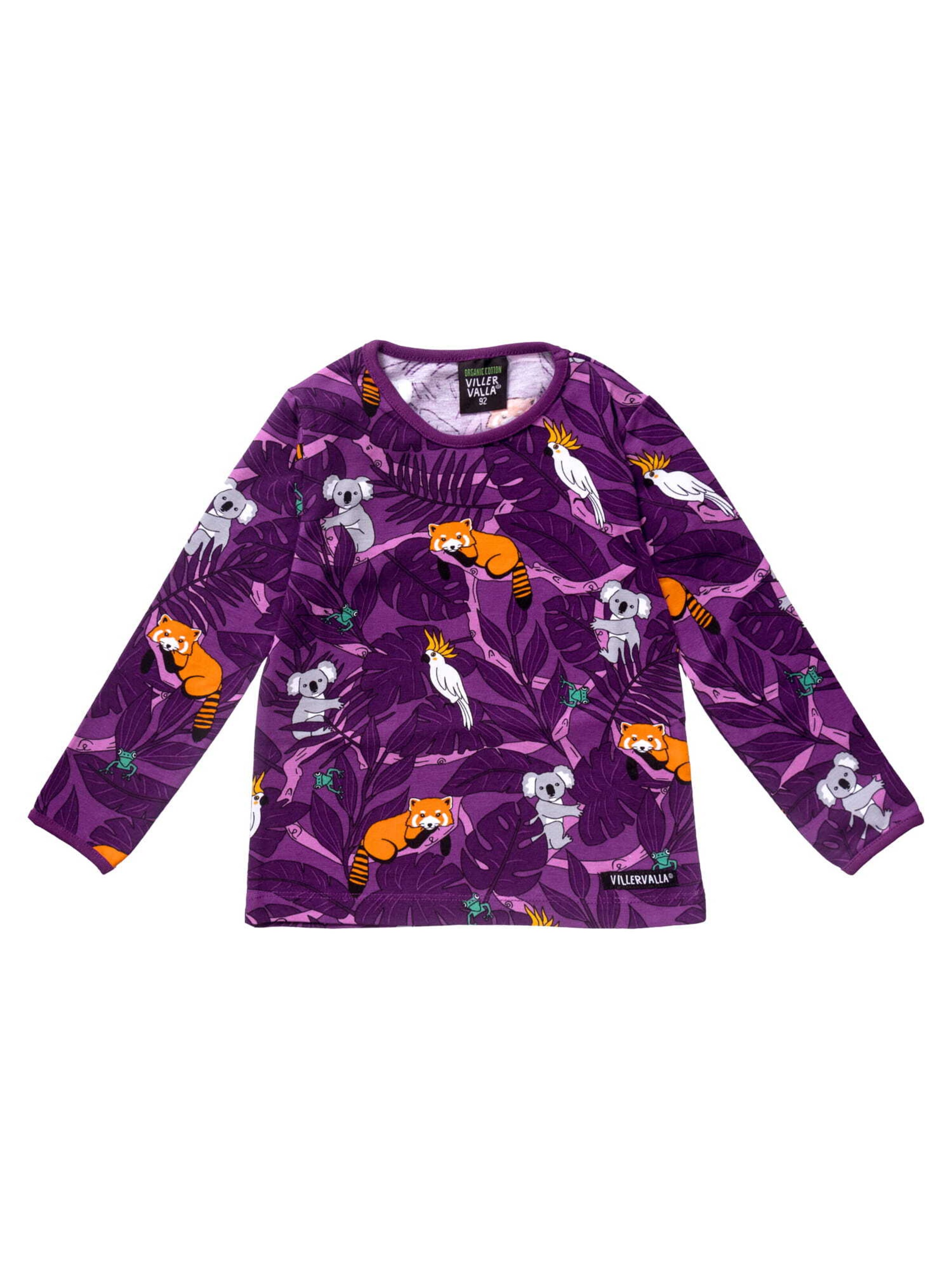 Villervalla Shirt 'Animal' in Purple: front
