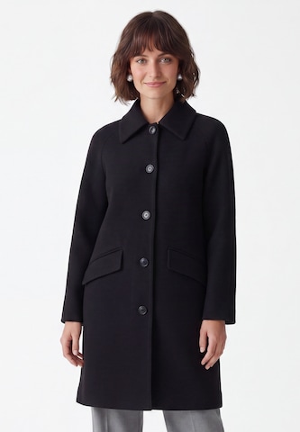 Manteau mi-saison Usha en noir : devant