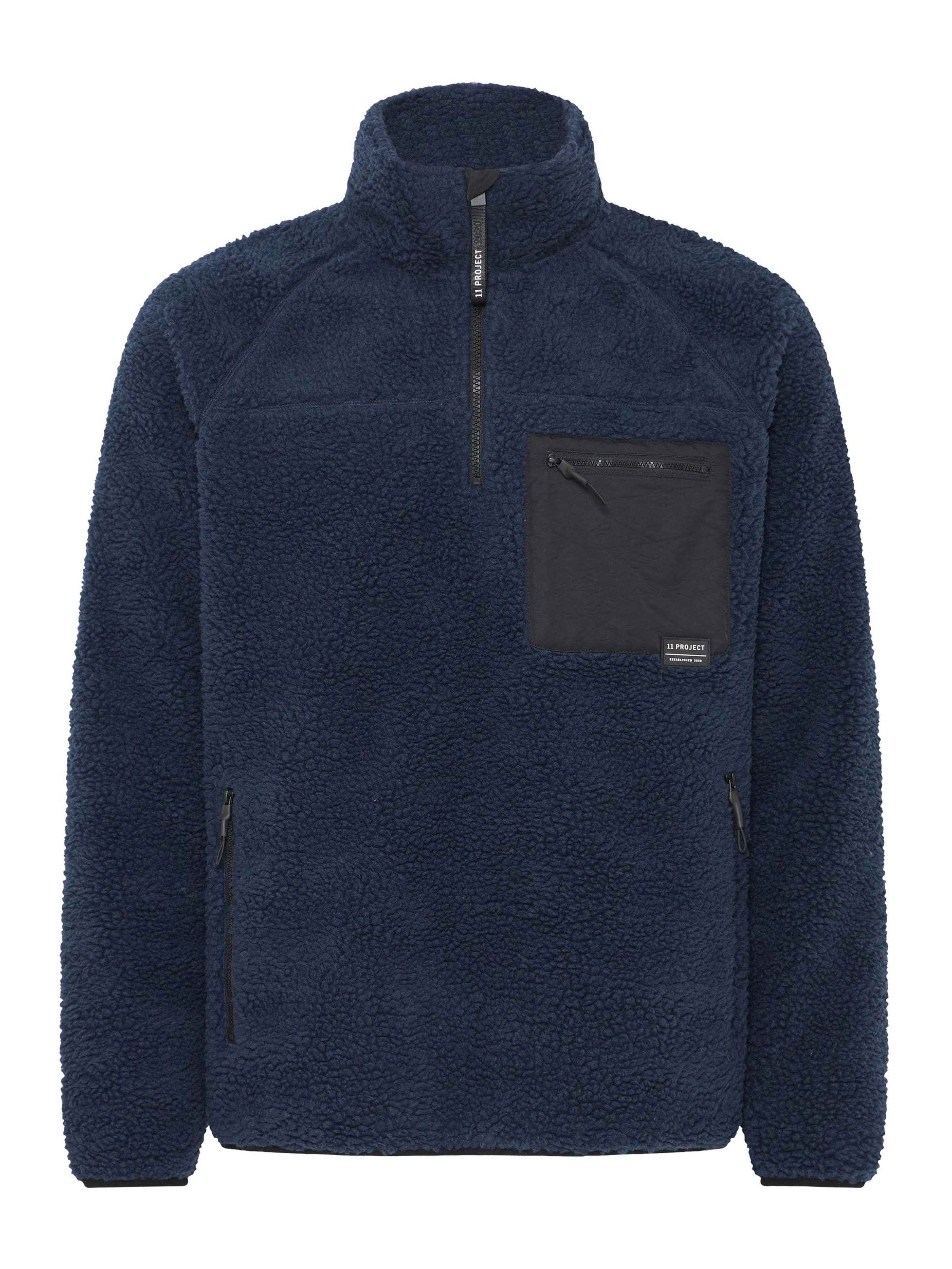 11 Project - Sudadera con cremallera ' SDHPRROMEL ' en azul: frente