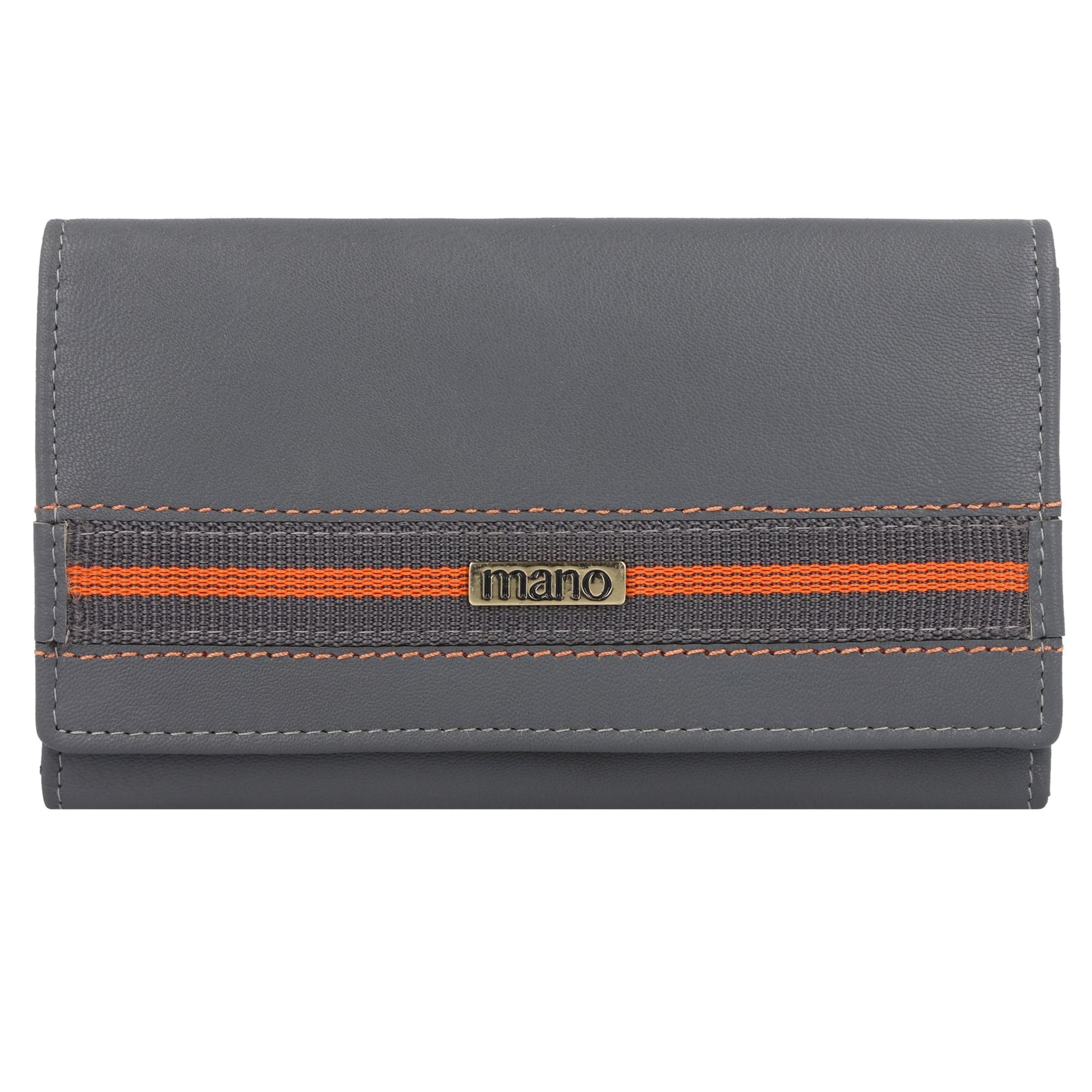 mano Portemonnee 'Don Leonardo' in Grijs: voorkant