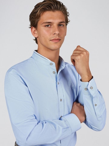 SPIETH & WENSKY Slim fit Klederdracht overhemd 'Hilko' in Blauw