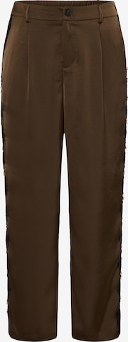 Loosefit Pantalon à pince 'Thilda' KAFFE CURVE en marron : devant