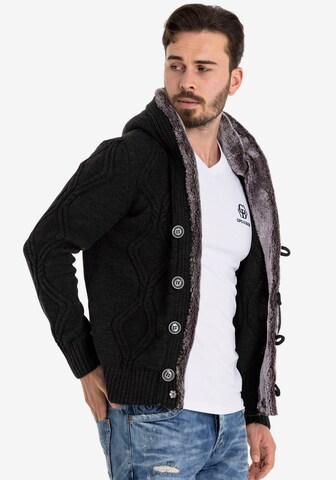 CIPO & BAXX Strickjacke in Schwarz