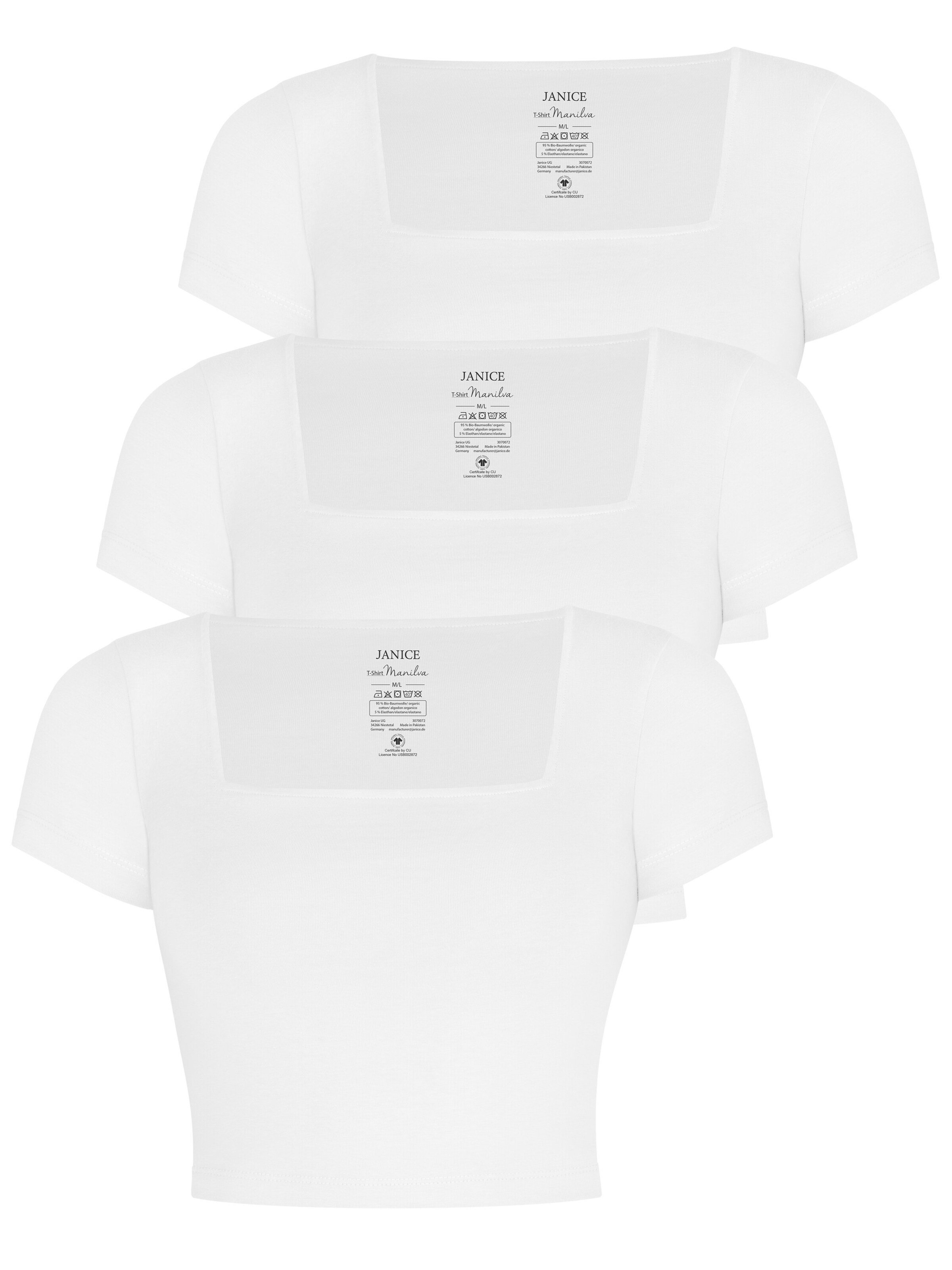 Janice Shirt in Wit: voorkant