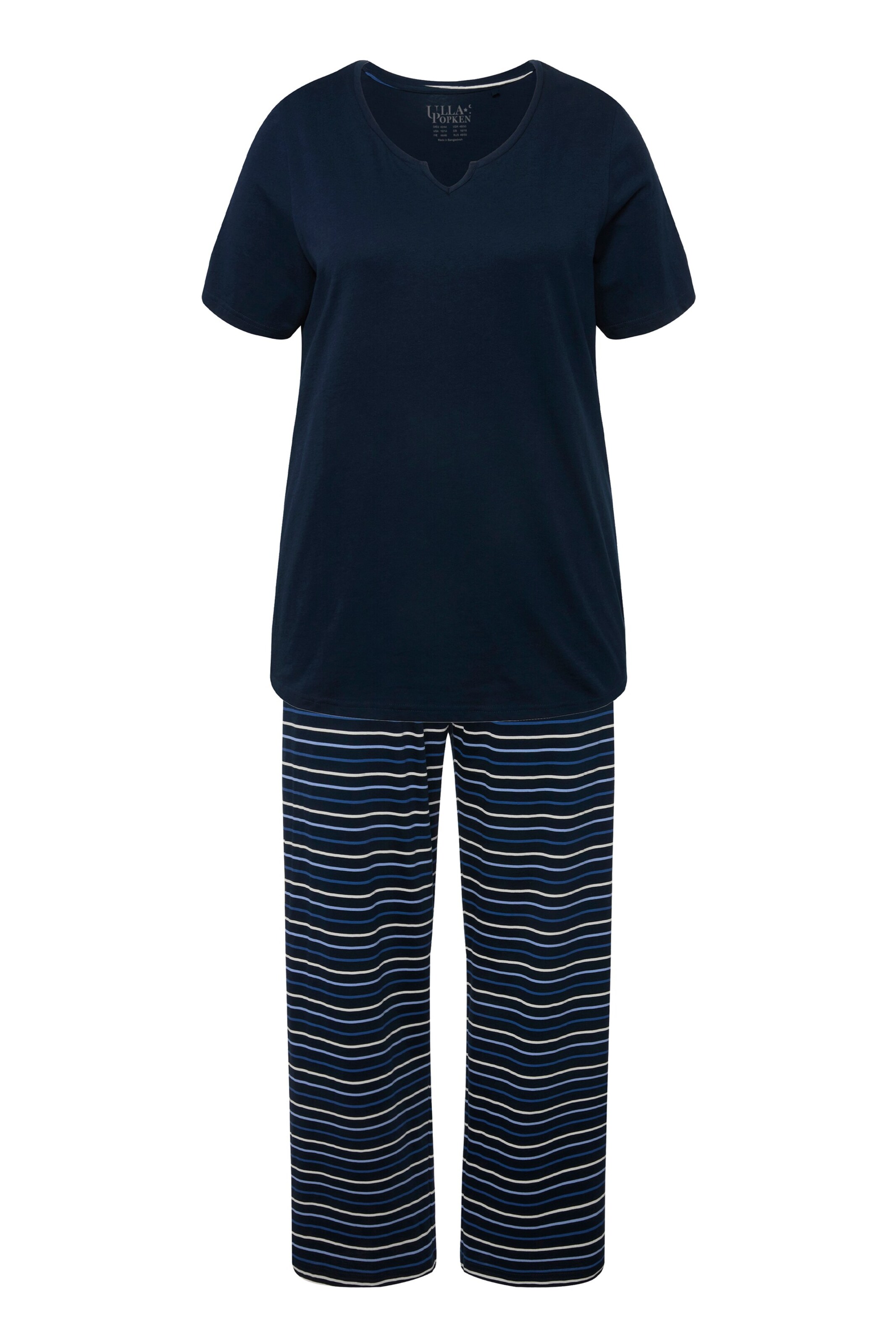 Ulla Popken Pyjama in Blauw: voorkant
