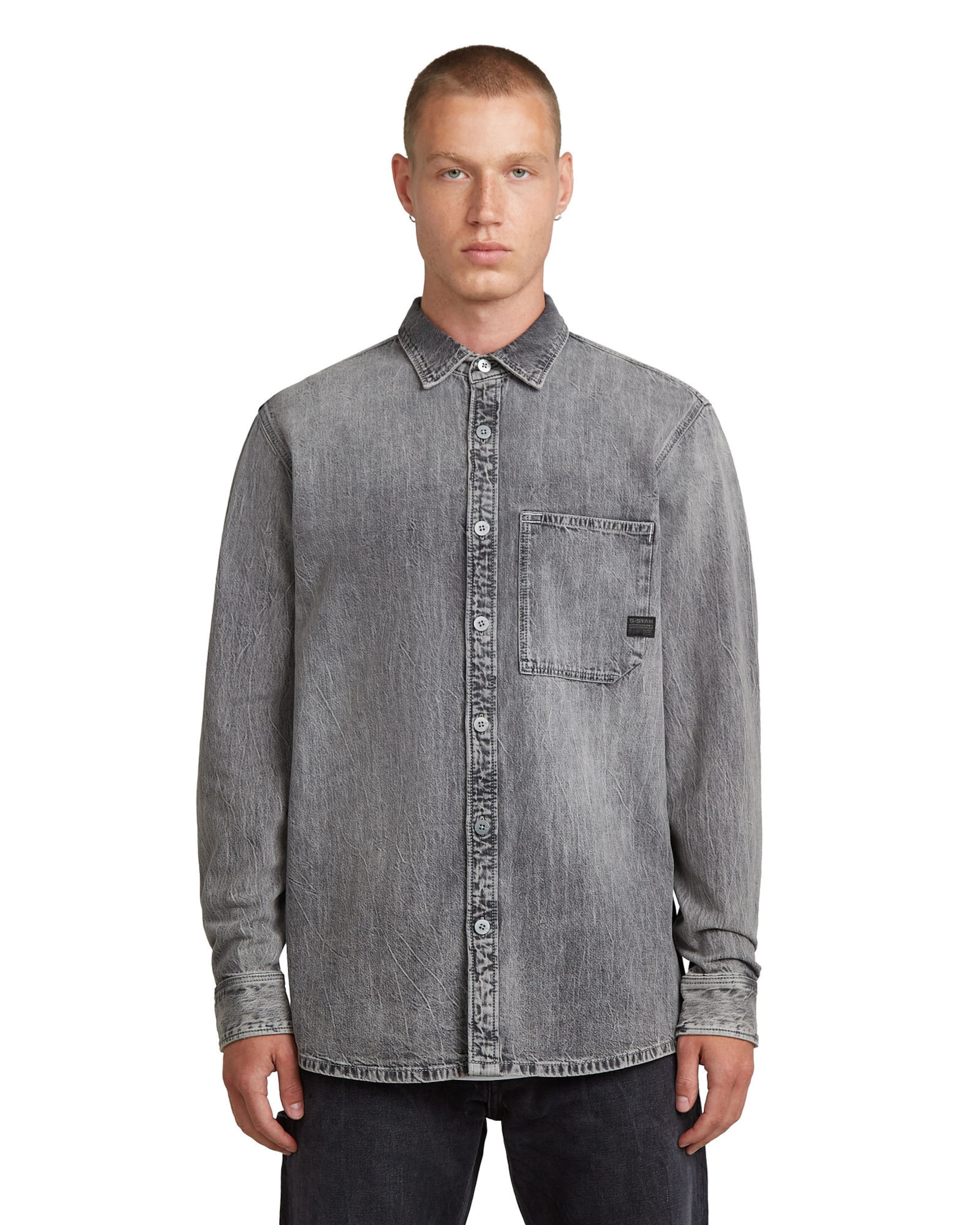 G-STAR Regular fit Overhemd in Grijs: voorkant