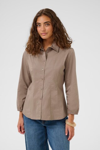 CULTURE Bluse 'CUAstrid Antoinett' in Braun: Vorderseite