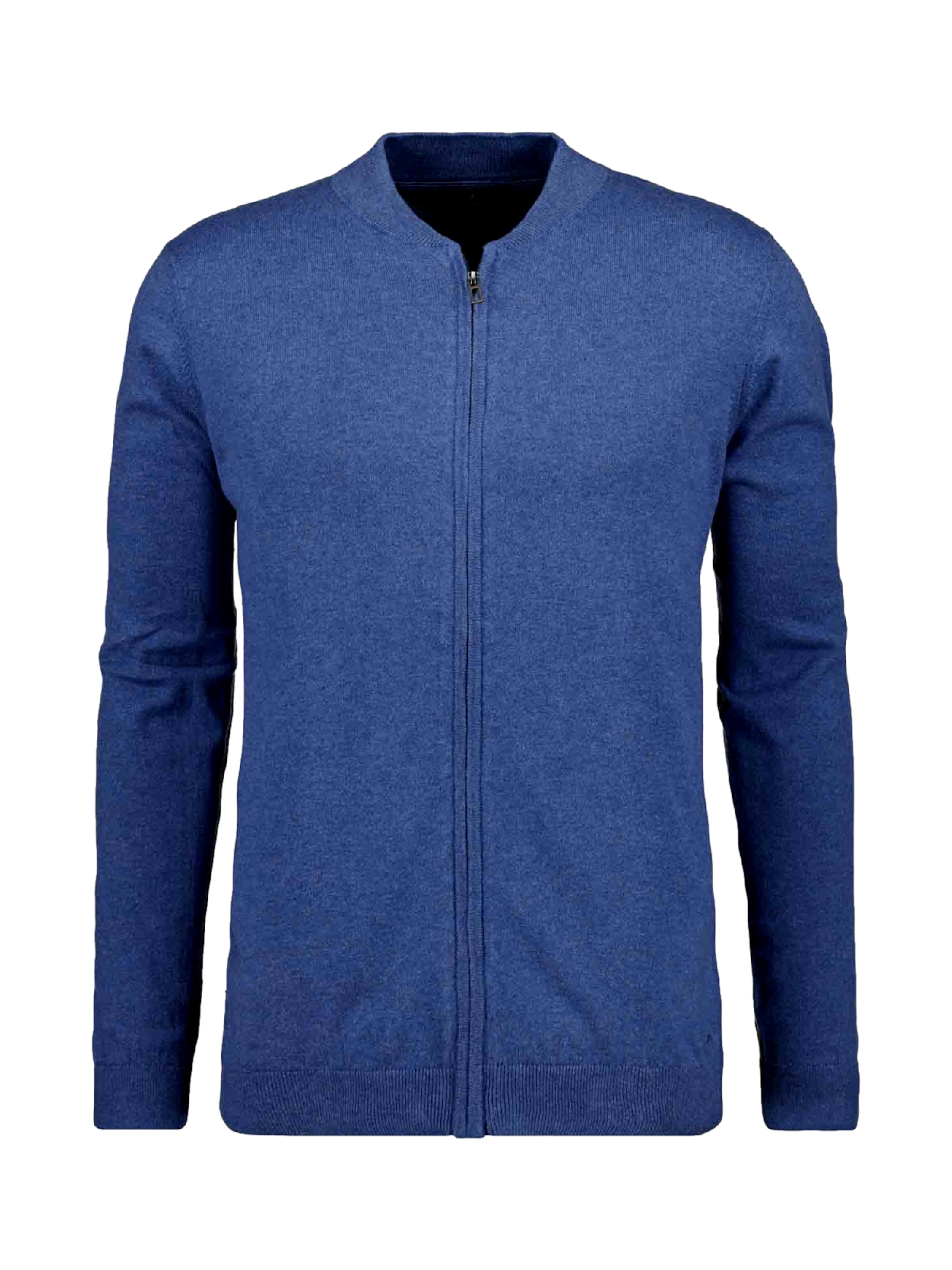 Ragman Strickjacke 'Baseball' in Blau: Vorderseite