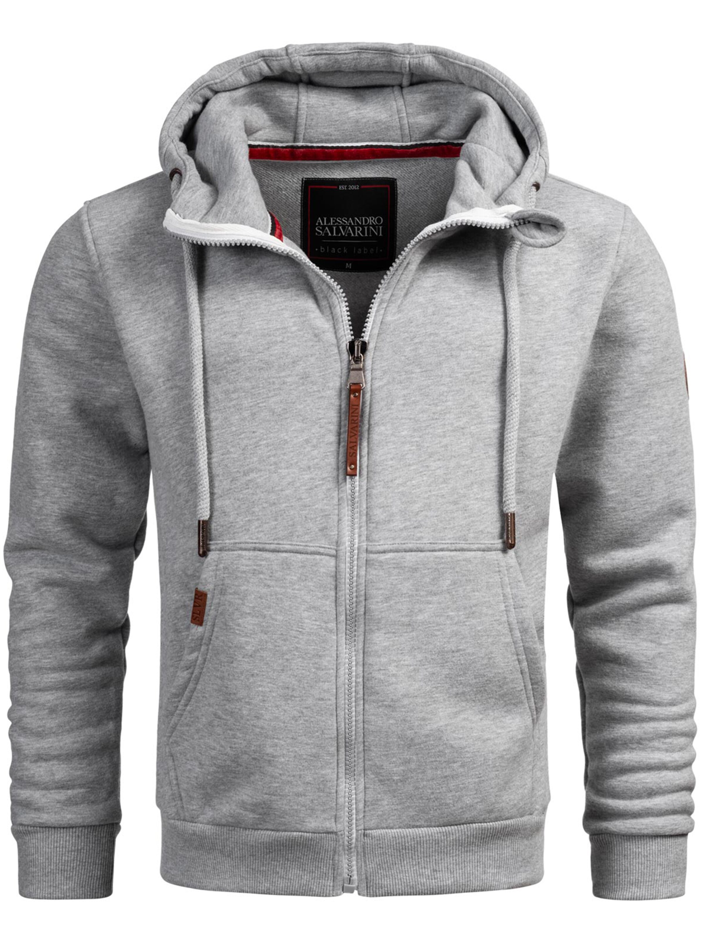 Alessandro Salvarini Sweat jacket 'Geenio' in Grey