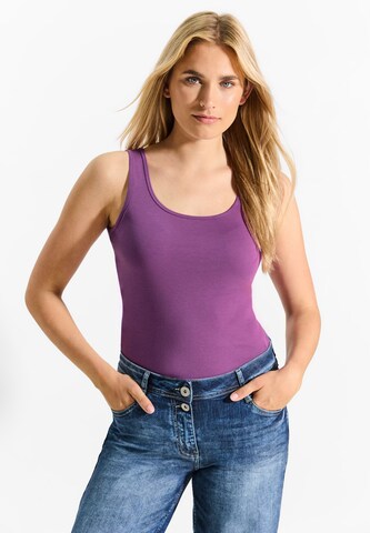 CECIL Top 'Linda' (GOTS) in Lila: Vorderseite