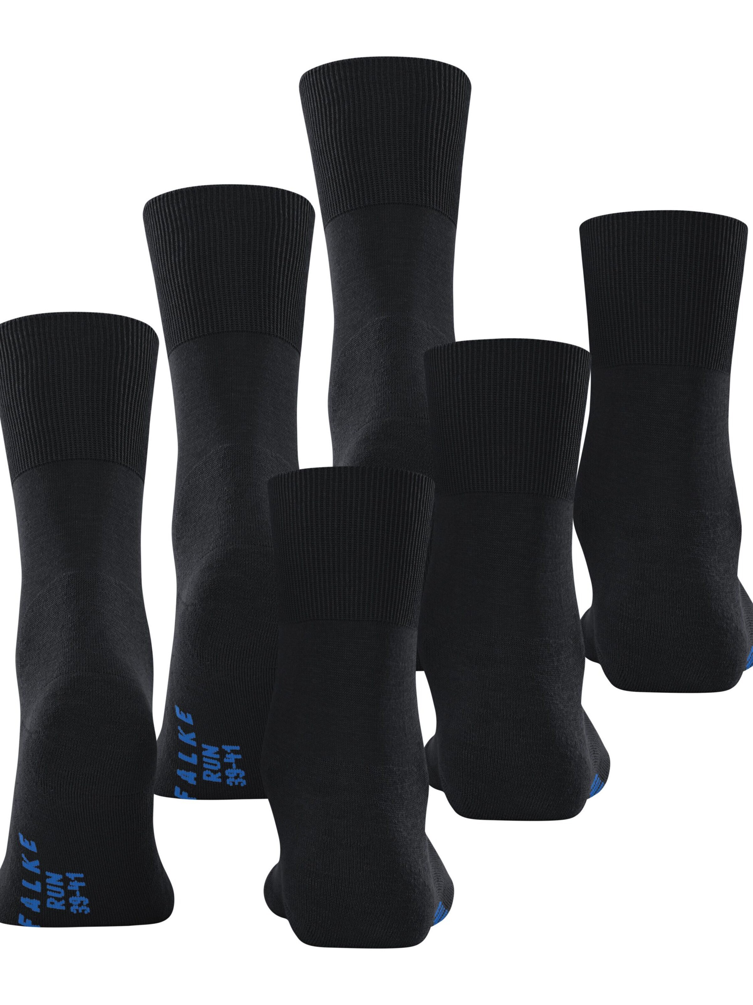 FALKE Socks 'Run 3-Pack' in Black