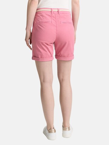 Coupe slim Pantalon TOM TAILOR en rose