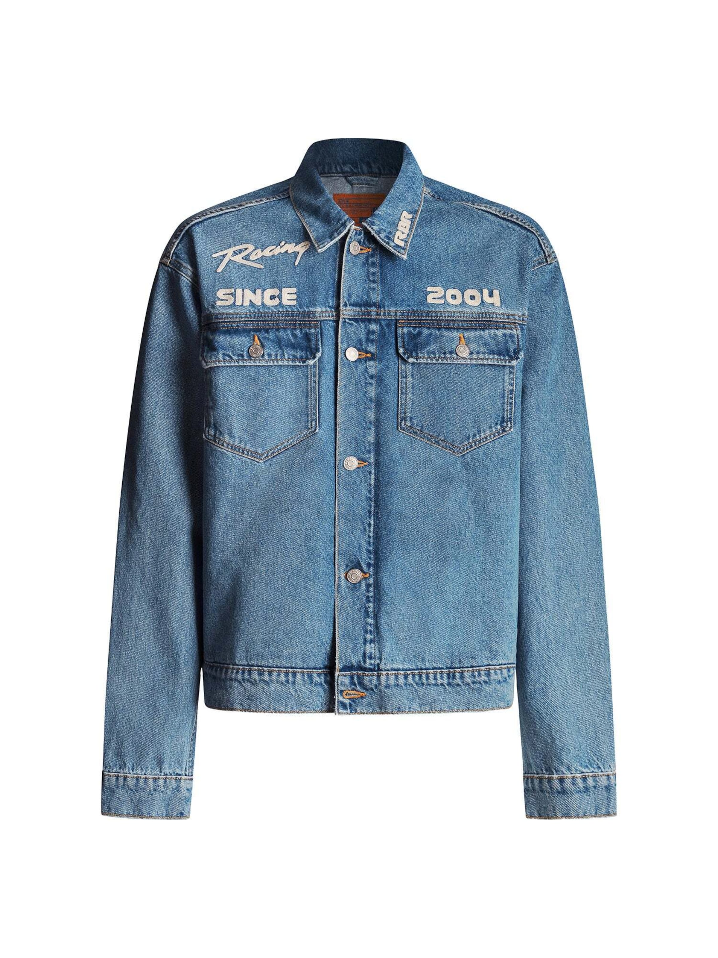 Red Bull Racing x Pepe Jeans Jacke 'Red Bull Racing' in Blau: Vorderseite