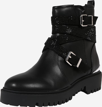 Botine de la GUESS pe negru: față