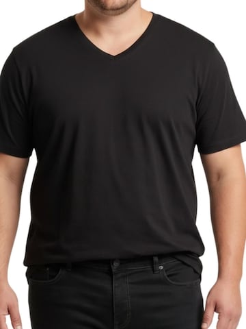 Lavecchia Shirt 'LV-123 Übergrößen'‌‌ in Schwarz: Vorderseite