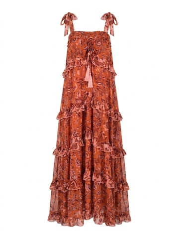 Robe 'Robe Longue Vanessa' Miss June en orange : devant