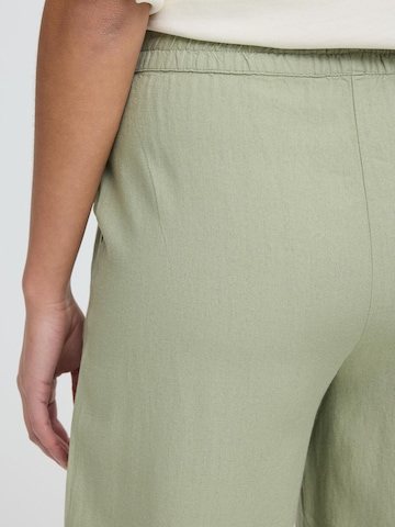 Oxmo Loose fit Trousers ' OXNInna Linen Mix ' in Green