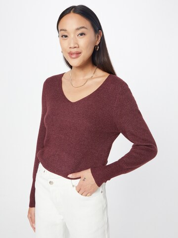 Pull-over 'Atia' ONLY en rouge : devant