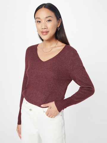 Pull-over 'Atia' ONLY en rouge : devant