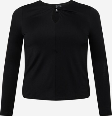 PIECES Curve Shirt 'MINA' in Black: front