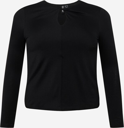 Tricou 'MINA' PIECES Curve pe negru, Vizualizare produs