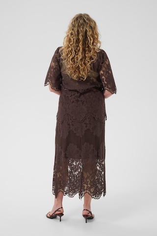 KAFFE CURVE Bluse 'KCCarley' i brun
