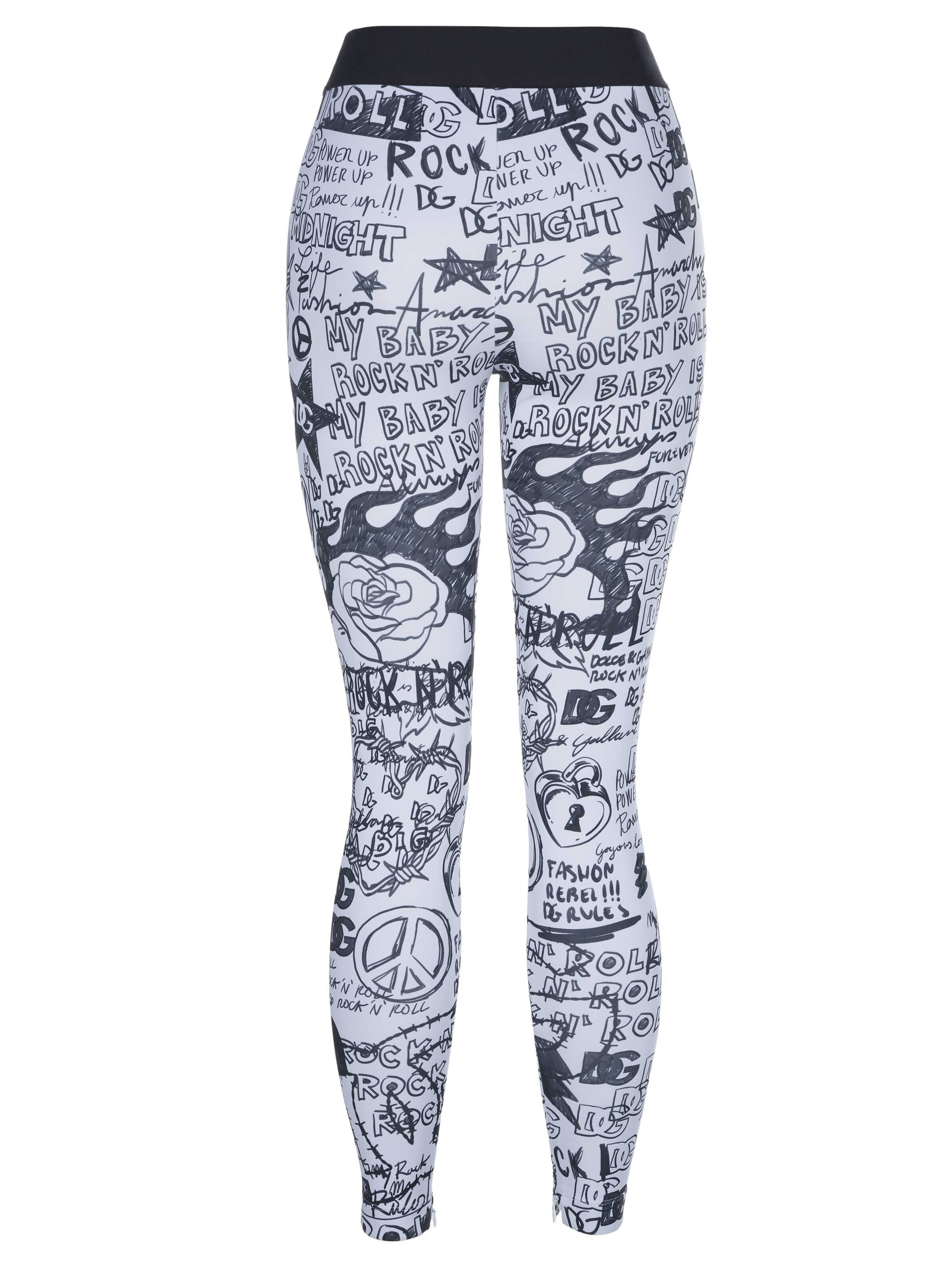 DOLCE & GABBANA Regular Leggings 'Dolce & Gabbana Hose'‌‌‌‌‌‌ in Weiß