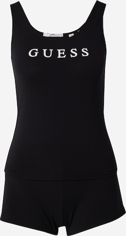 juoda GUESS Pižama su šortais 'CARRIE': priekis
