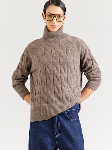 TOMMY HILFIGER Pullover in Braun: Vorderseite