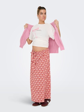 Only Maternity Rok 'OLMVIC' in Rood