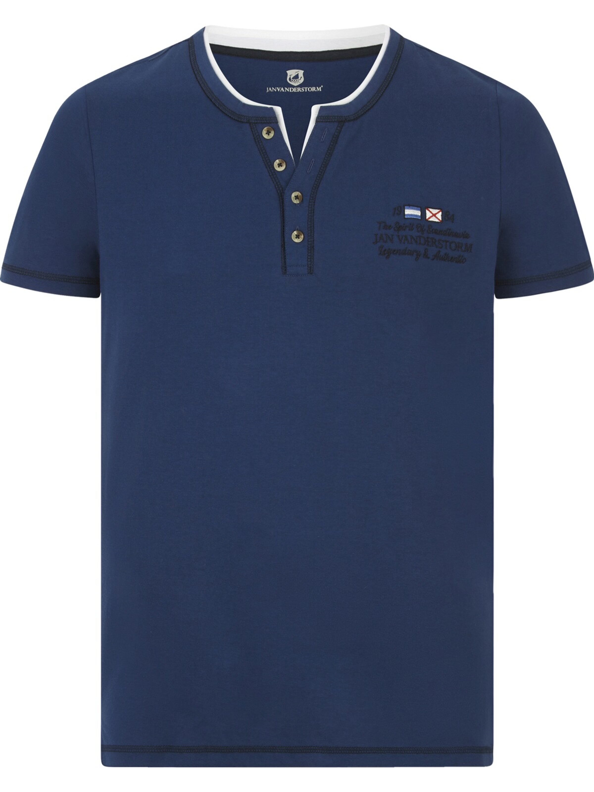 Jan Vanderstorm Shirt ' Haftor ' in Blau: Vorderseite
