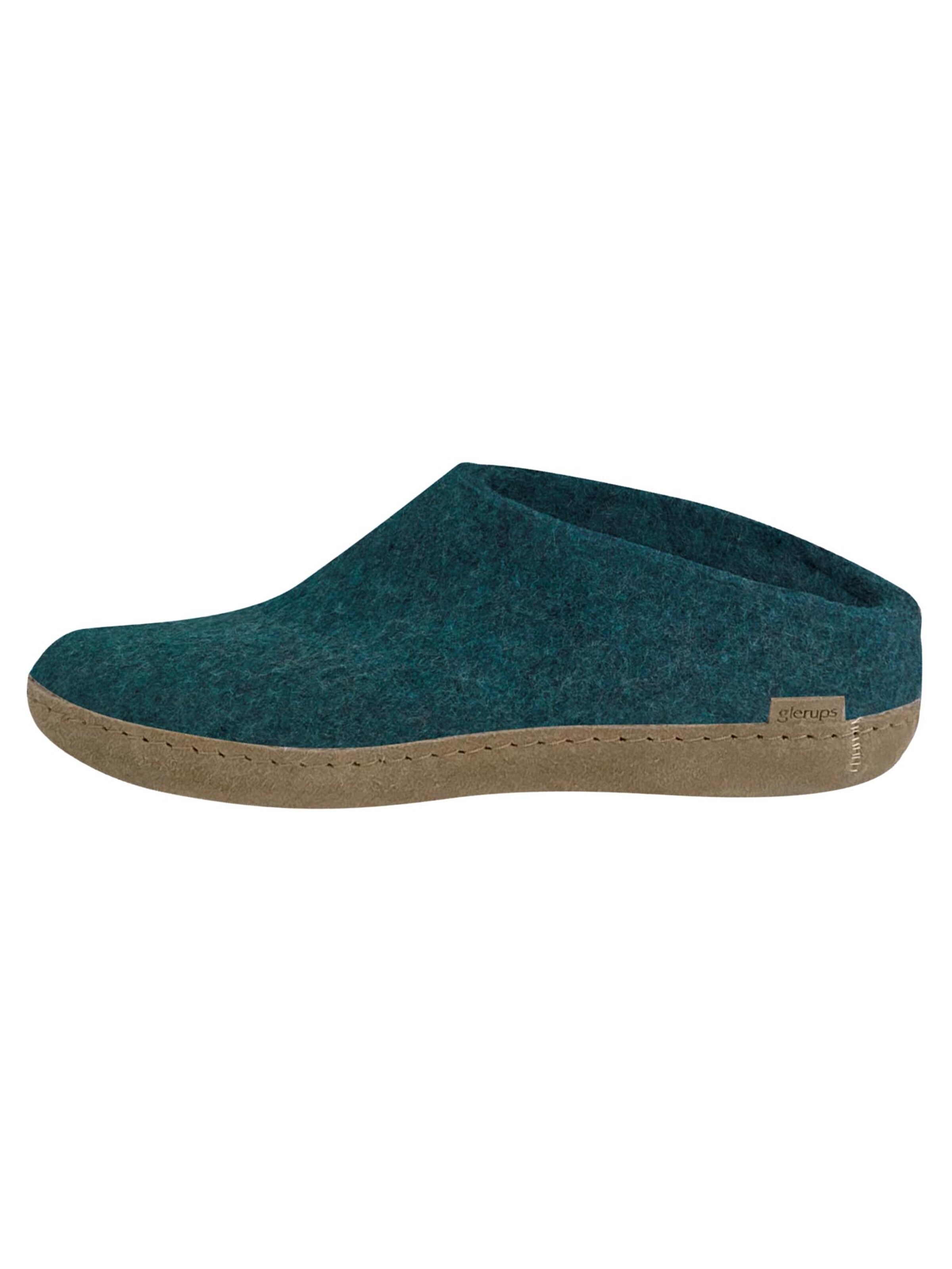 Glerups Huisschoenen 'Ledersohle' in Blauw: voorkant